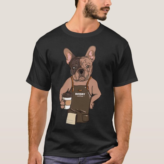 Mopskaffee-Liebhaber T-Shirt (Vorderseite)