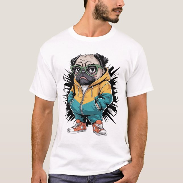 Mopskopf T-Shirt (Vorderseite)