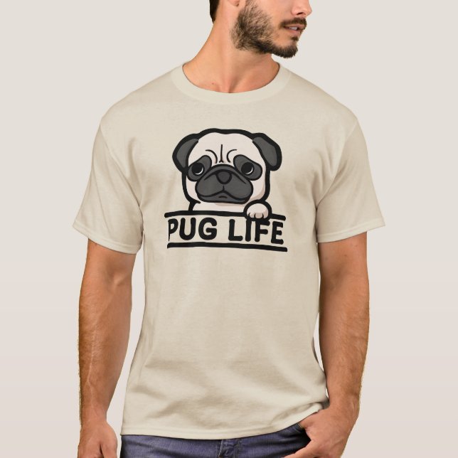 MOPSLLEBEN – für Hardcore-Mops-Fans T-Shirt (Vorderseite)