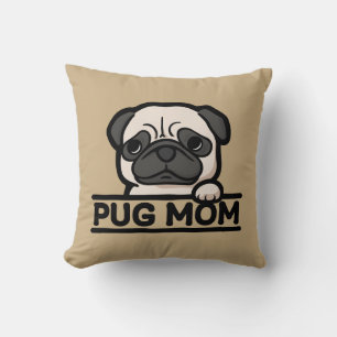 MOPSMAMA – Lustiges und süßes Geschenk für Pug-Lie Kissen