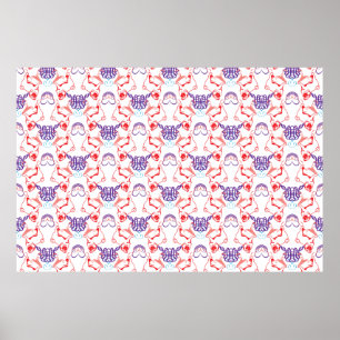 Mopsmuster Poster