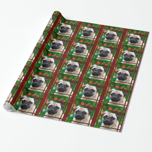 Mopsuhren für Sankt Geschenkpapier (Ungerollt)