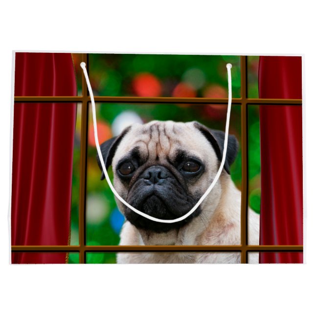 Mopsuhren für Sankt Große Geschenktüte (Rückseite)