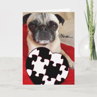 MopsValentine Feiertagskarte