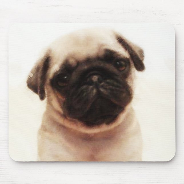 Mopswelpe mousepad (Vorne)