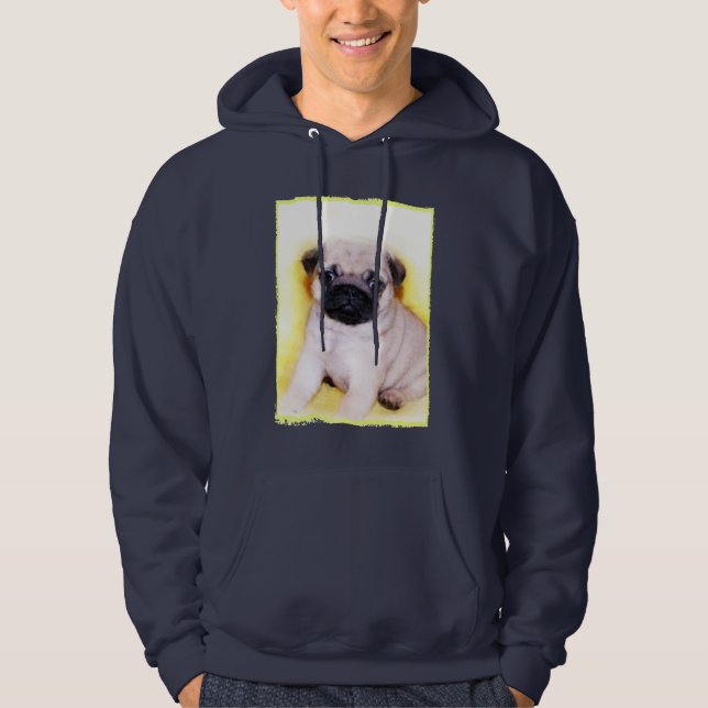 Mopswelpensweatshirt Hoodie (Vorderseite)