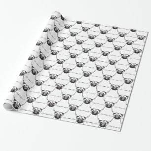 Mopswrapapier Geschenkpapier