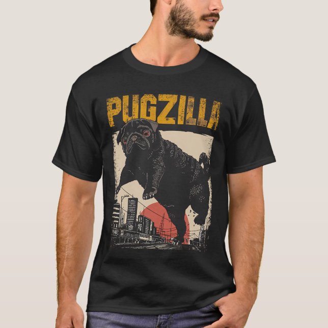 Mopszilla T-Shirt (Vorderseite)