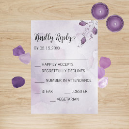 Morada Wedding RSVP Cards Einladung