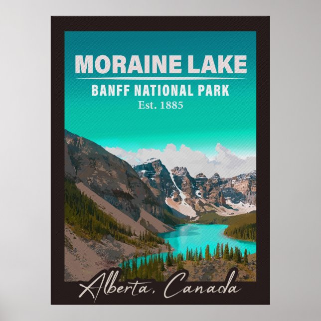 Moraine Lake Alberta Canada Banff National Park Poster (Vorne)