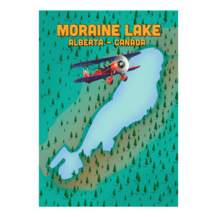 Moraine Lake Alberta Kanada Karte Fotodruck