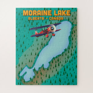 Moraine Lake Alberta Kanada Karte Puzzle