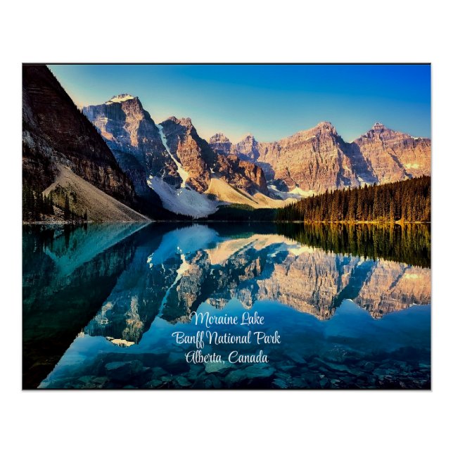 Moraine Lake, Alberta, Kanada landschaftlich Poster (Vorderseite)