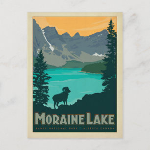 Moraine Lake, Alberta Kanada Postkarte