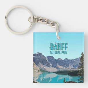 Moraine Lake Banff Nationalpark Kanada Vintage Schlüsselanhänger