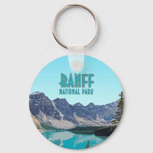 Moraine Lake Banff Nationalpark Kanada Vintage Schlüsselanhänger