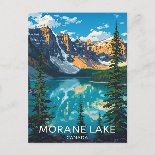 Moraine Lake Banff Valley of Ten Peaks Postkarte (Vorderseite)