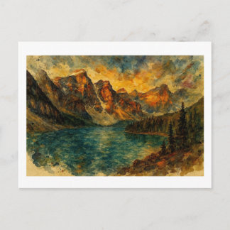 Moraine Lake bei Sonnenuntergang, Postkarte