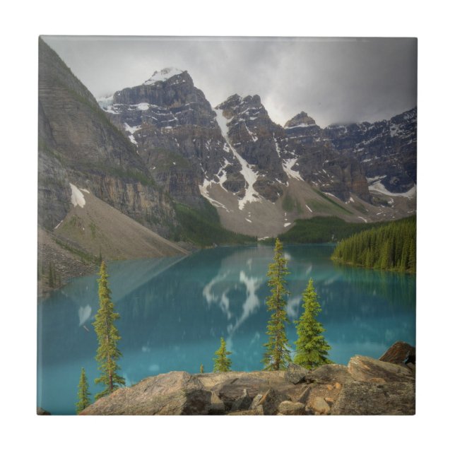 Moraine Lake Canada Fliese (Vorderseite)