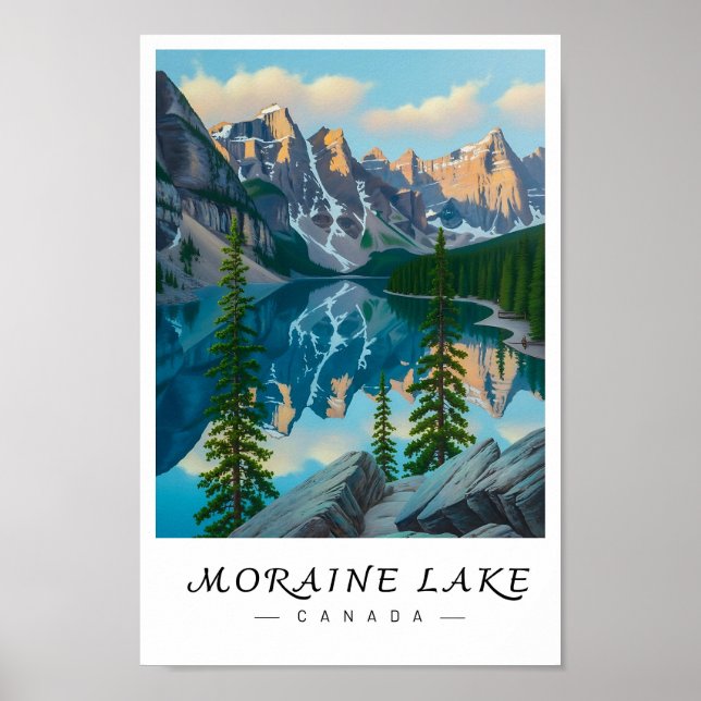 Moraine Lake Canada Wall Art, Canadian Rockies Poster (Vorne)