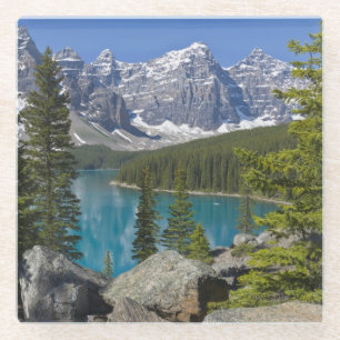 Moraine Lake, Canadian Rockies, Alberta, Kanada Glasuntersetzer