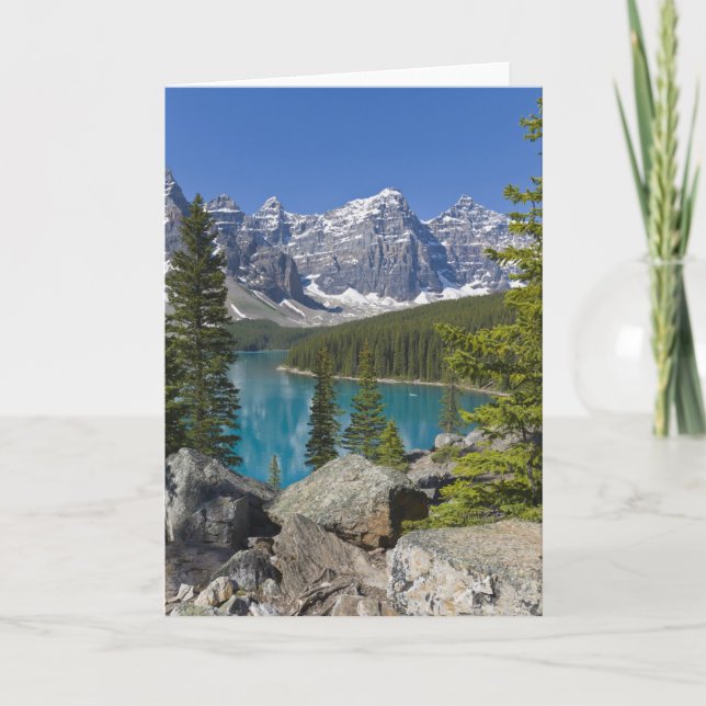 Moraine Lake, Canadian Rockies, Alberta, Kanada Karte (Vorderseite)