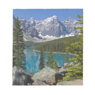 Moraine Lake, Canadian Rockies, Alberta, Kanada Notizblock