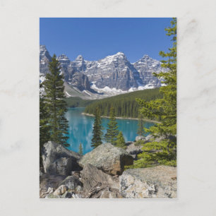 Moraine Lake, Canadian Rockies, Alberta, Kanada Postkarte