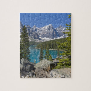 Moraine Lake, Canadian Rockies, Alberta, Kanada Puzzle