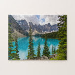 Moraine Lake In Banff National Park Canada Puzzle<br><div class="desc">Stuck indoors, und Don't know what to do? Bring zu little bit of the Great Outdoors into your home! Want hat Herausforderung? Then choose one of the Schwierit sizes. If you want something to keep the kids busy, then choose one of the easier options with oversized piets. Once finished, you'll...</div>