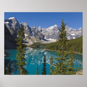 Moraine Lake, Kanadische Rocky Mountains, Alberta, Poster