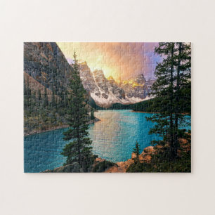 Moraine Lake Sunset Jigsaw Puzzle