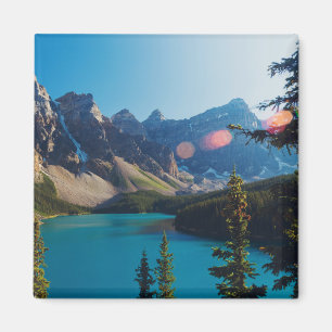 Moraine See des Sommer-Sonnenuntergang- , Kanada Magnet