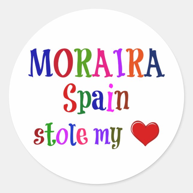 Moraira Spain Stole My Heart Runder Aufkleber (Vorderseite)