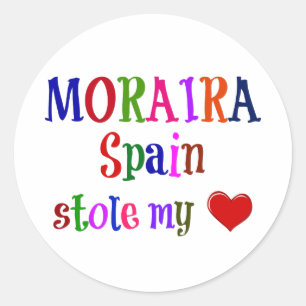 Moraira Spain Stole My Heart Runder Aufkleber