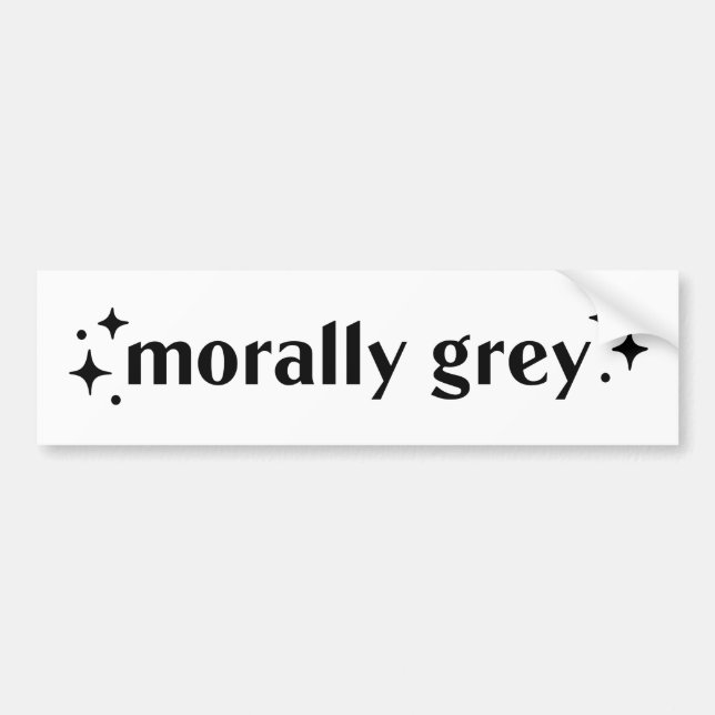 Moral grau autoaufkleber (Vorne)
