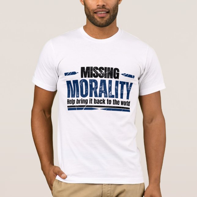 Moral weiß T-Shirt (Vorderseite)