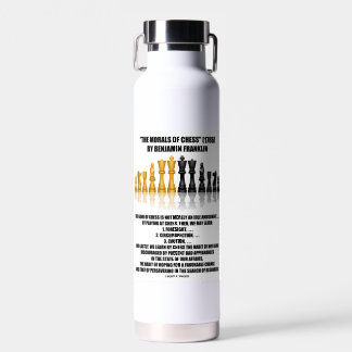 Morale des Schachs Benjamin Franklin Reflektives S Trinkflasche