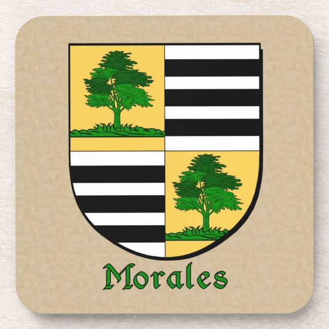 Morales Family Shield Getränkeuntersetzer (Vorderseite)