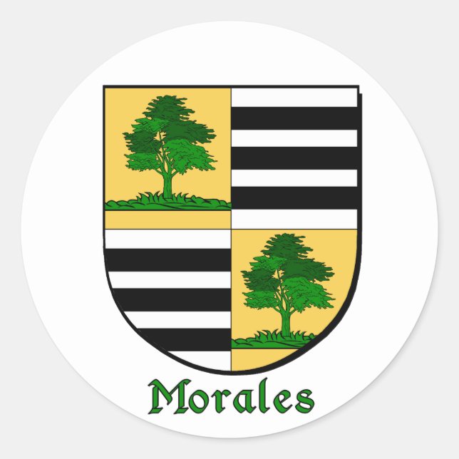 Morales-Schildkleber Runder Aufkleber (Vorderseite)