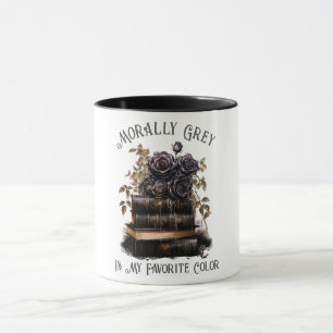 Moralisch Grau ist meine Lieblingsfarbe, Buchliebh Tasse
