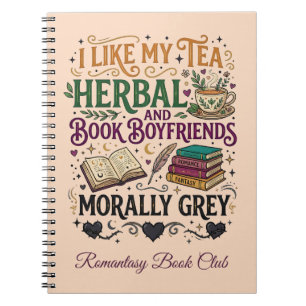 Moralisch Grauer Buchfreund Kräutertee Buchclub Notizblock