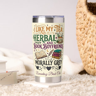 Moralisch Grauer Buchfreund Kräutertee Buchclub Thermobecher
