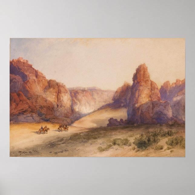 Moran - Der Felsen von Acoma New Mexico 1902 Poster (Vorne)