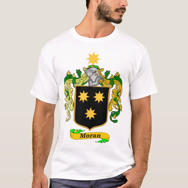 Moran Familien-(irisches) Wappen T - Shirt (Vorderseite)