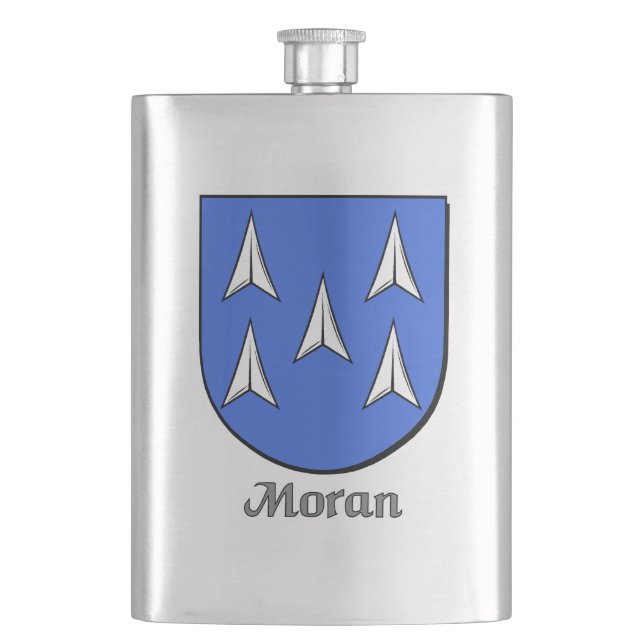 Moran Heraldic Shield Flachmann (Vorderseite)
