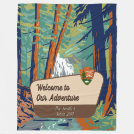 Moran State Park Familien-Camping-Abenteuer anpass Fleecedecke