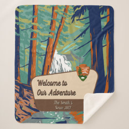 Moran State Park Familien-Camping-Abenteuer anpass Sherpadecke