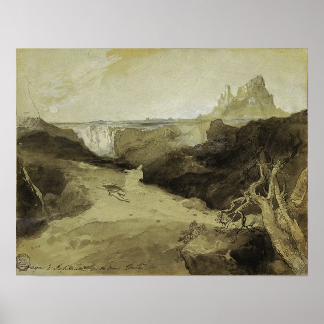 Moran - Study, Hagar und Ischmael in der Wüste 18. Poster (Vorne)