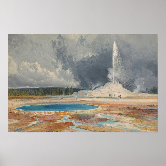 Moran - The Castle Geyser Upper Geyser Park Poster (Vorne)